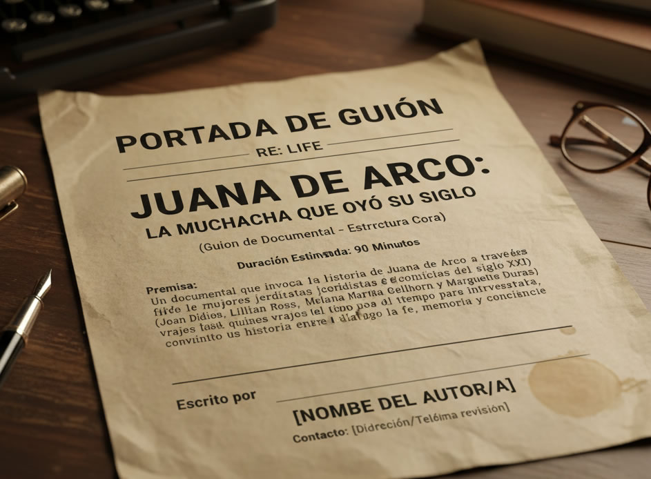 portada guion documental Juana de Arco