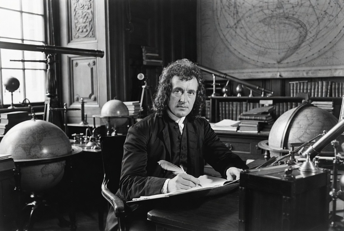Isaac Newton a los 60 años fotografiado por Alfred Eisenstaedt