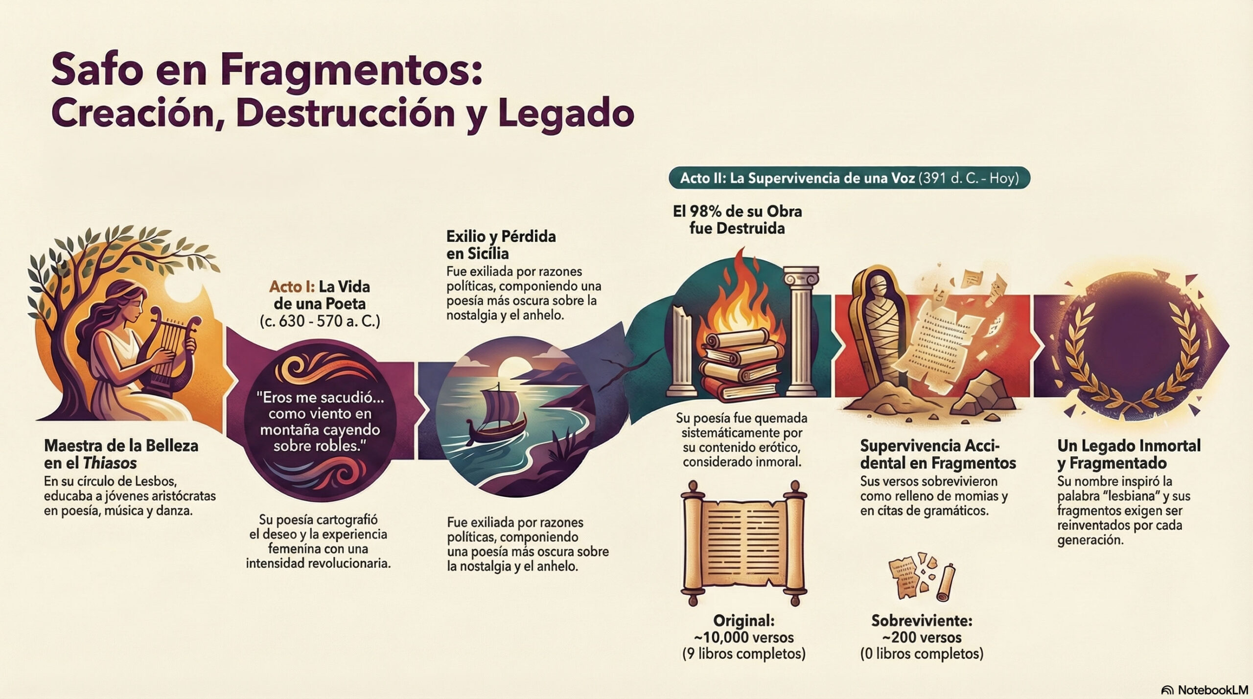 Infografia-Safo Infografía resumen de la entrevista a Safo de Lesbos
