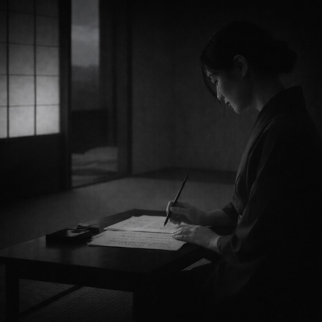 Murasaki Shikibu al estilo de Shōji Ueda