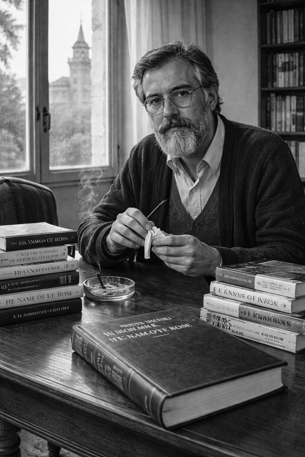 Umberto Eco al estilo de August Sander