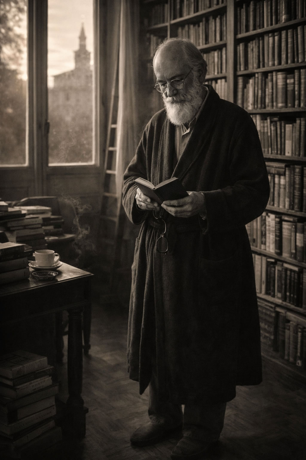 Umberto Eco al estilo de August Sander