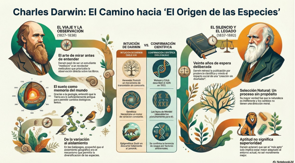 infografía sobre Charles Darwin