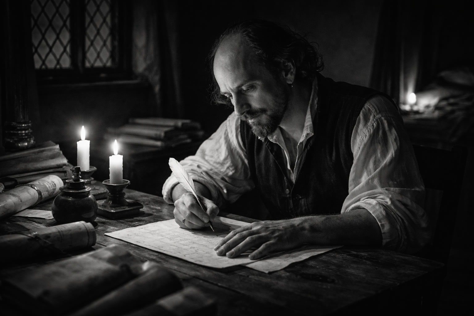 William Shakespeare al estilo de Yousuf Karsh