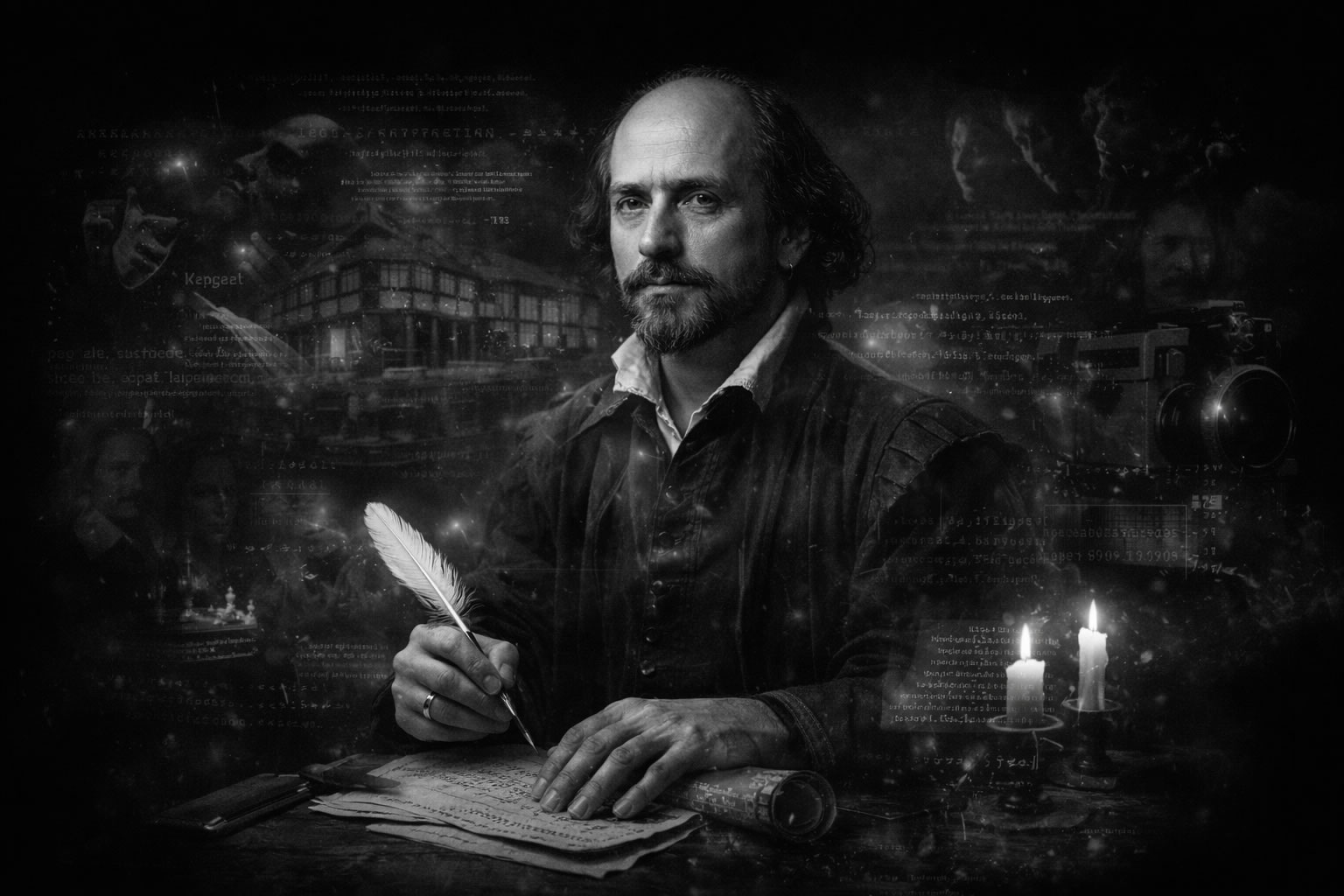 William Shakespeare al estilo de Yousuf Karsh