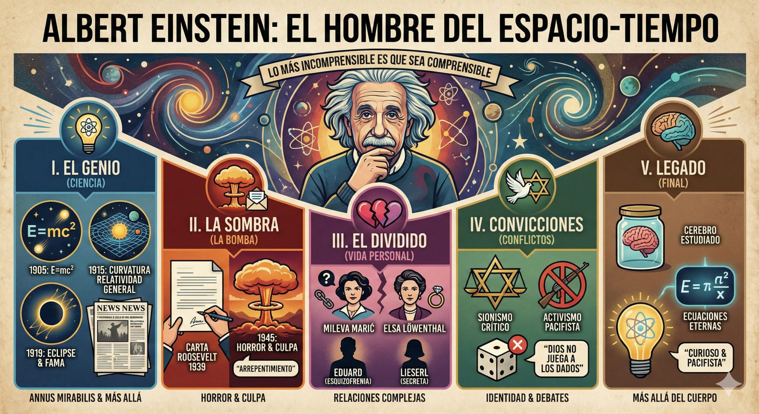 infografía sobre Einstein<br />
