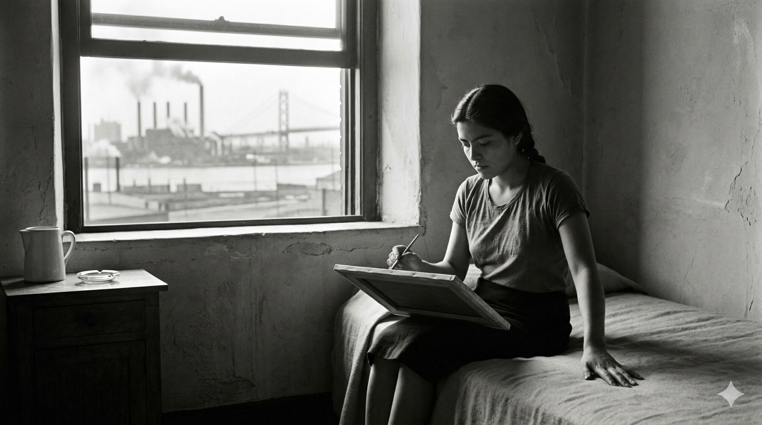 Frida Kahlo al estilo de Dorothea Lange para re:life