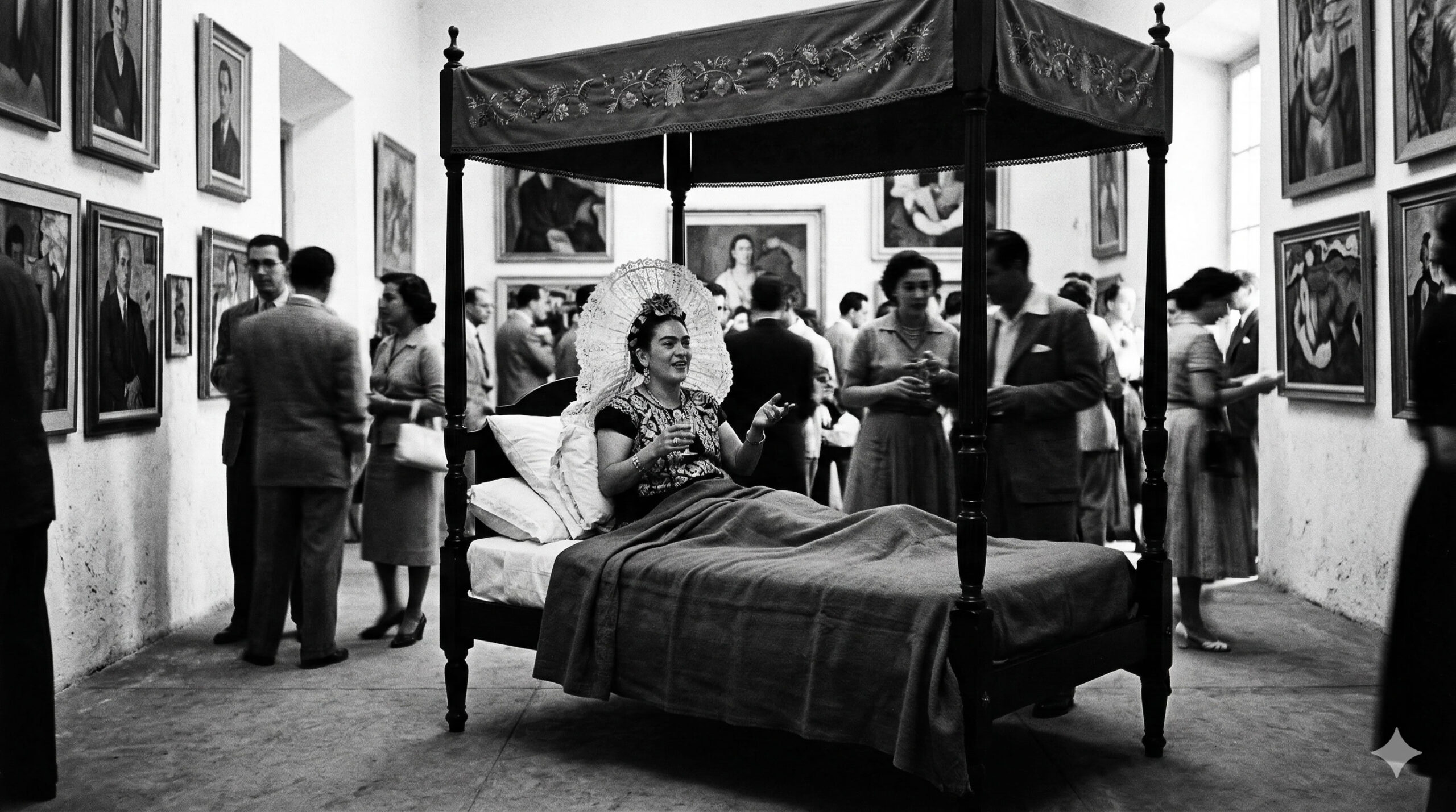Frida Kahlo en el estilo fotográfico de Dorothea Lange