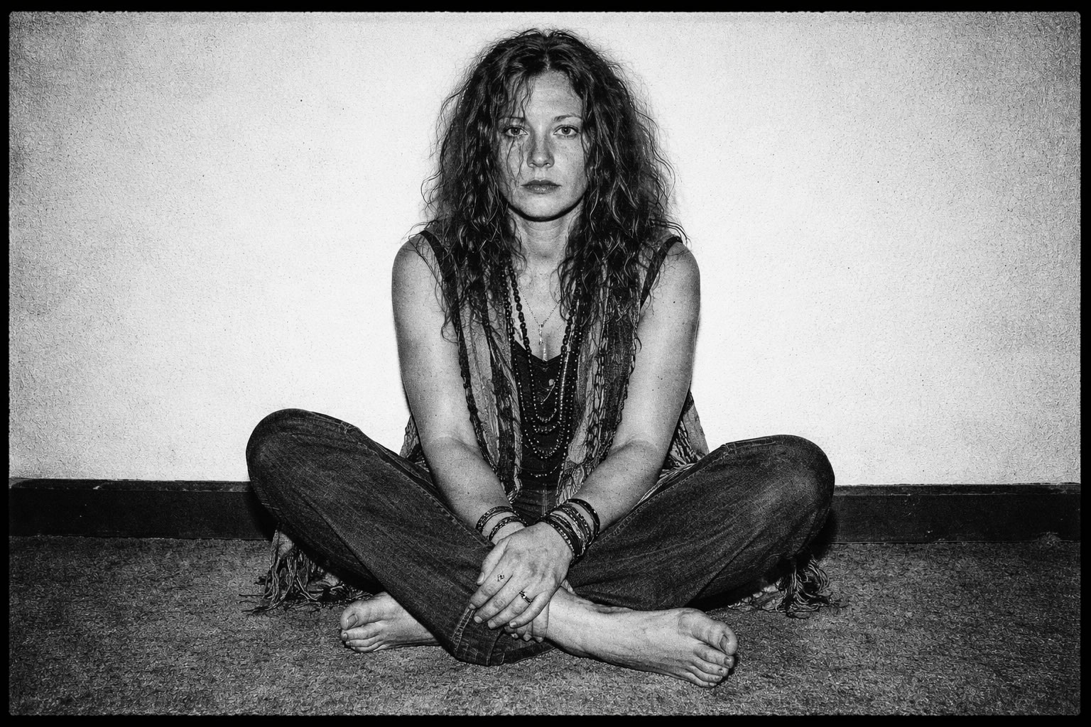 Janis Joplin al estilo fotográfico de Diane Arbus