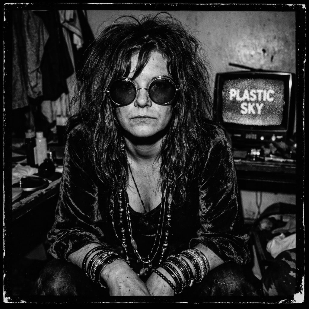 Janis Joplin al estilo fotográfico de Diane Arbus