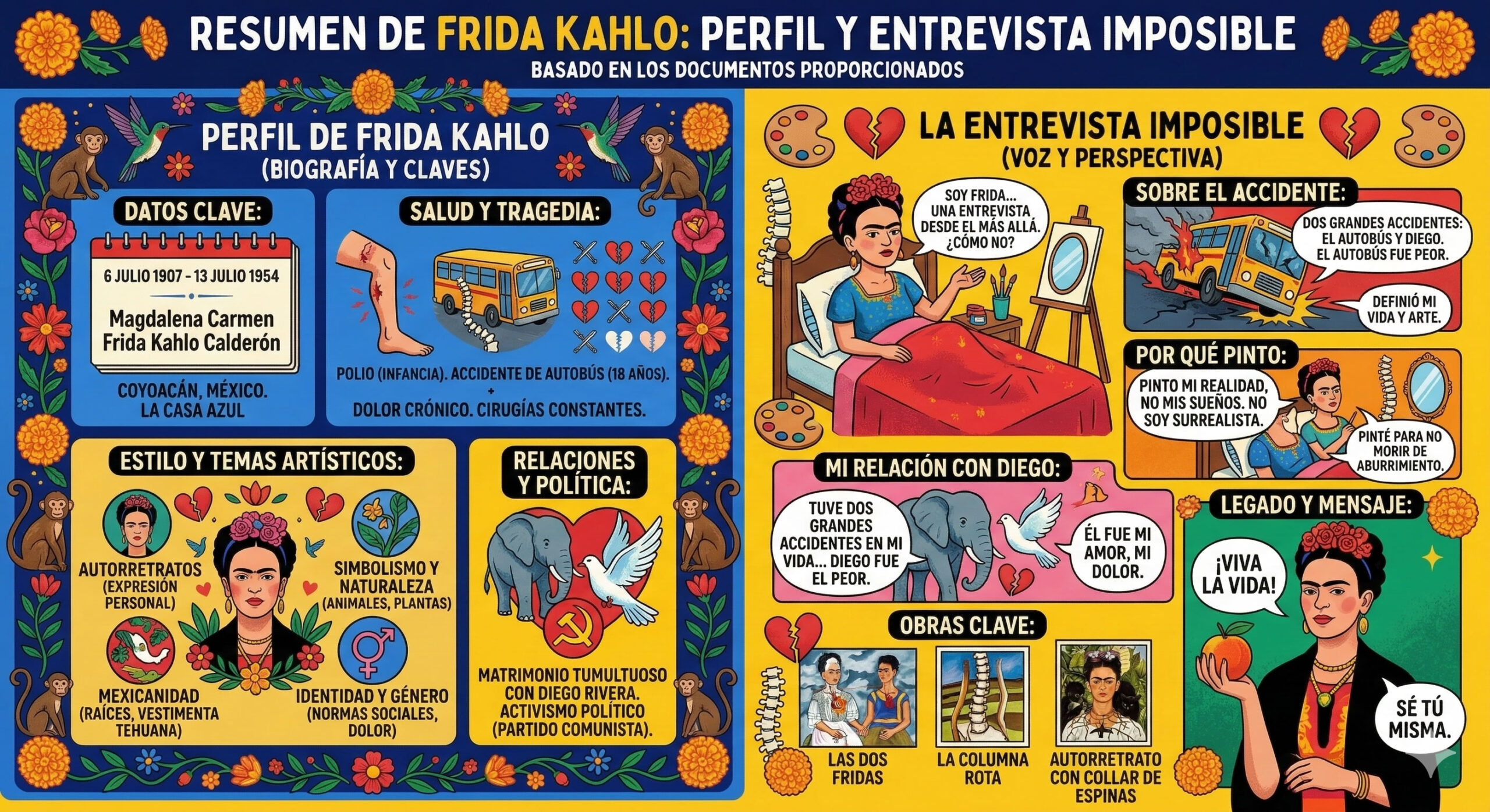 Infografía Frida Kahlo