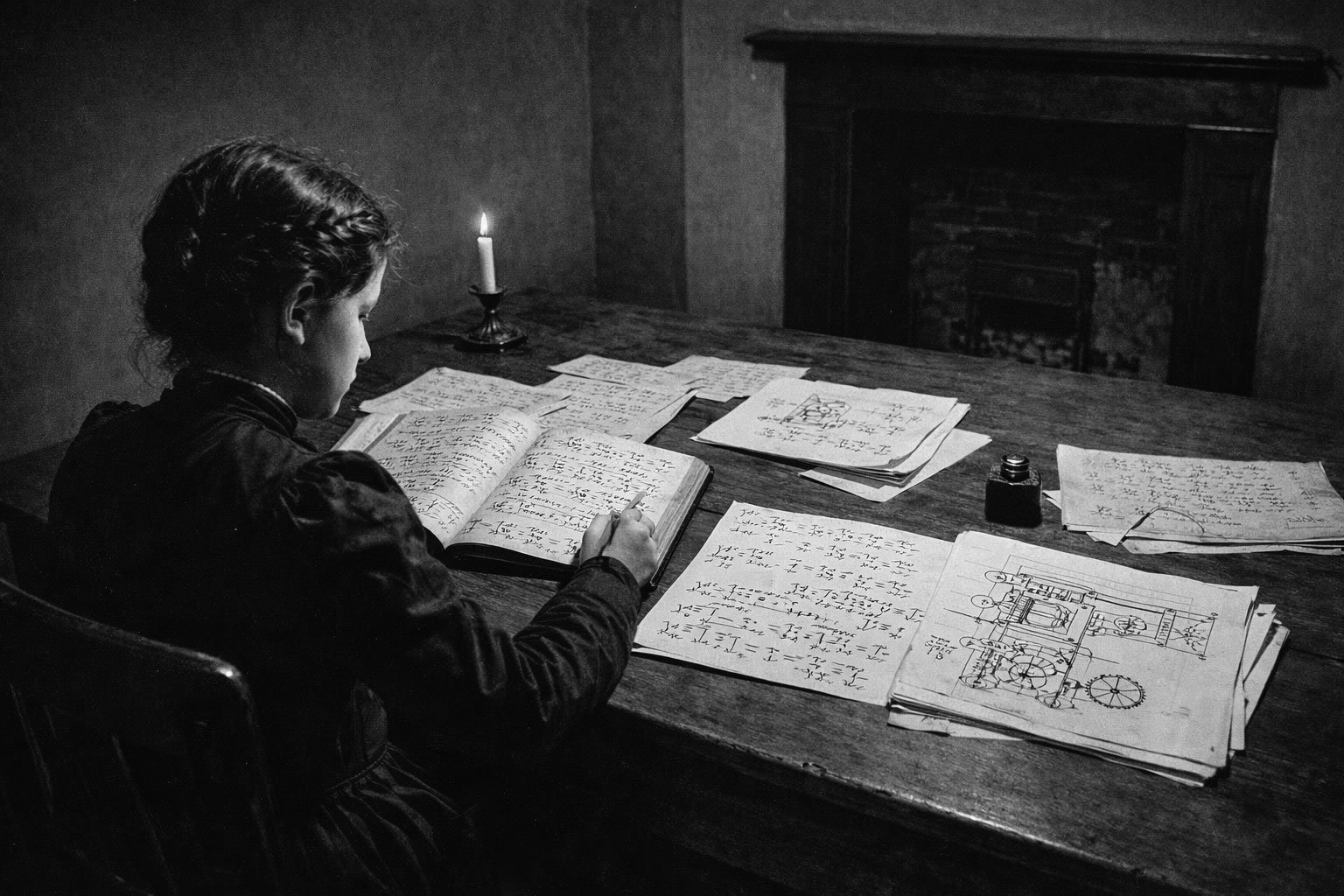 Ada Lovelace al estilo de la fotógrafa Berenice Abbott