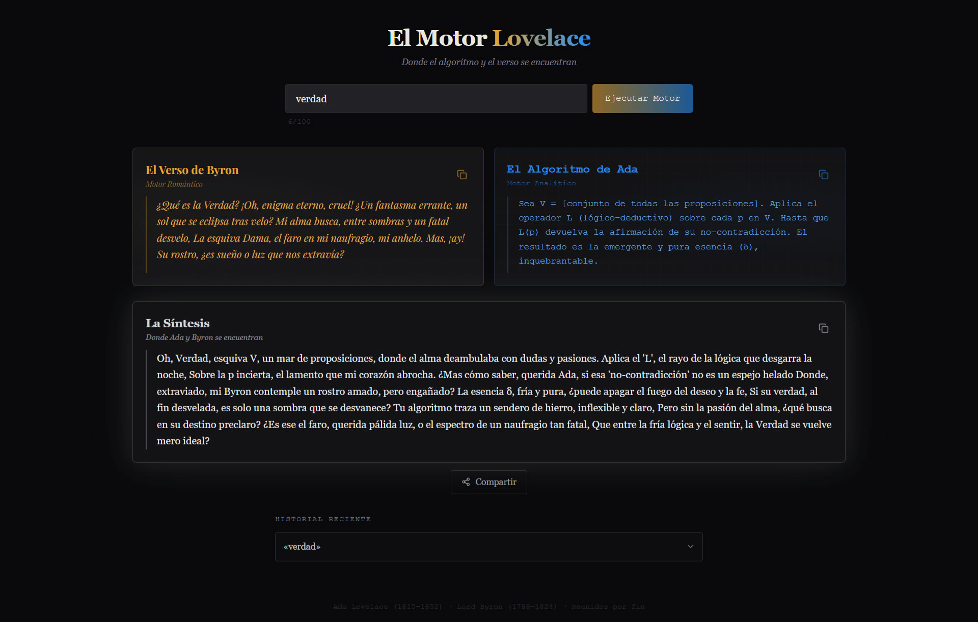 The Lovelace Engine