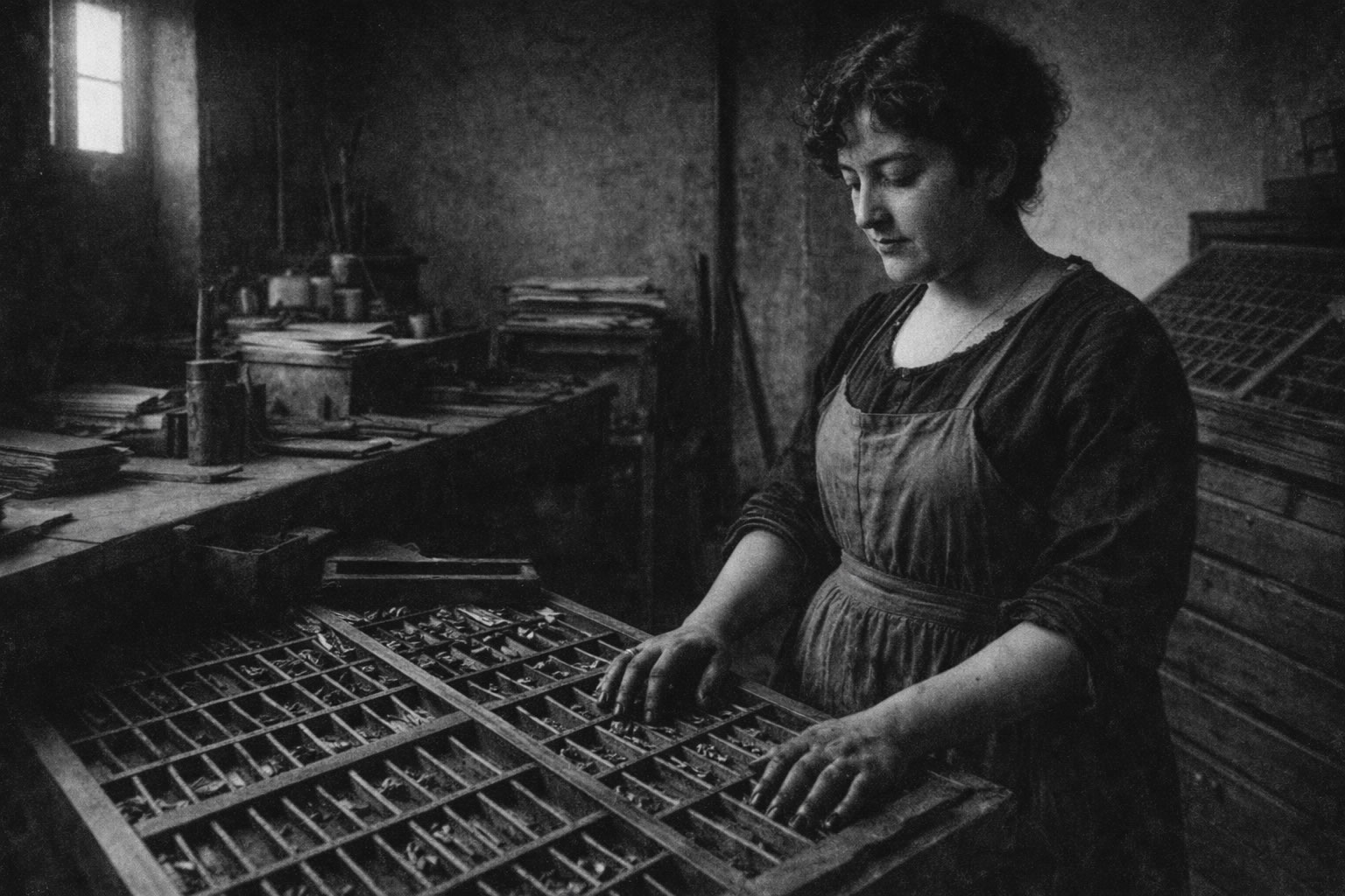 Carmen de Burgos "Colombine" en el estilo fotográfico de Tina Modotti