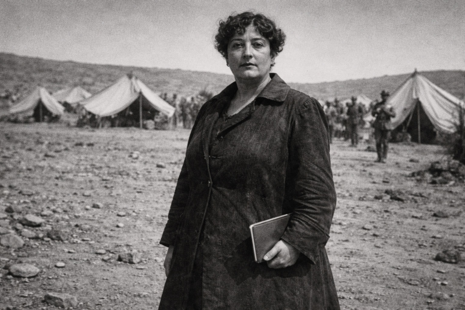 Carmen de Burgos "Colombine" en el estilo fotográfico de Tina Modotti 