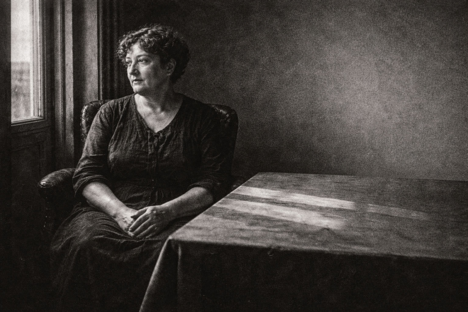Carmen de Burgos "Colombine" en el estilo fotográfico de Tina Modotti 