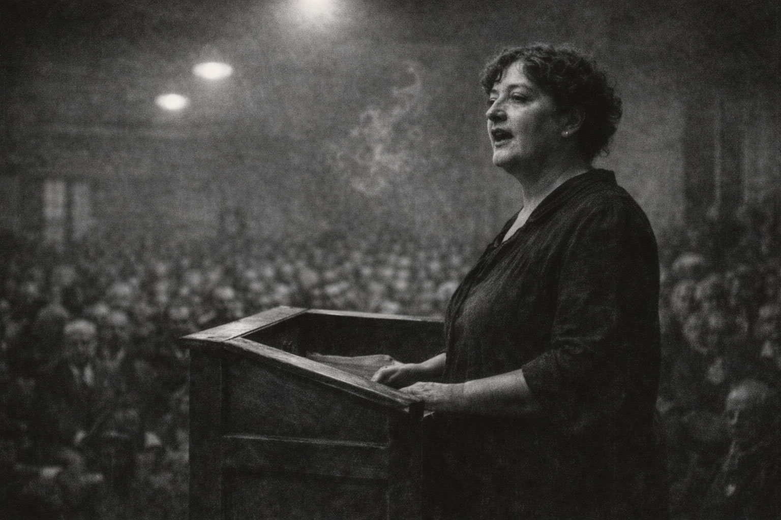 Carmen de Burgos "Colombine" en el estilo fotográfico de Tina Modotti 