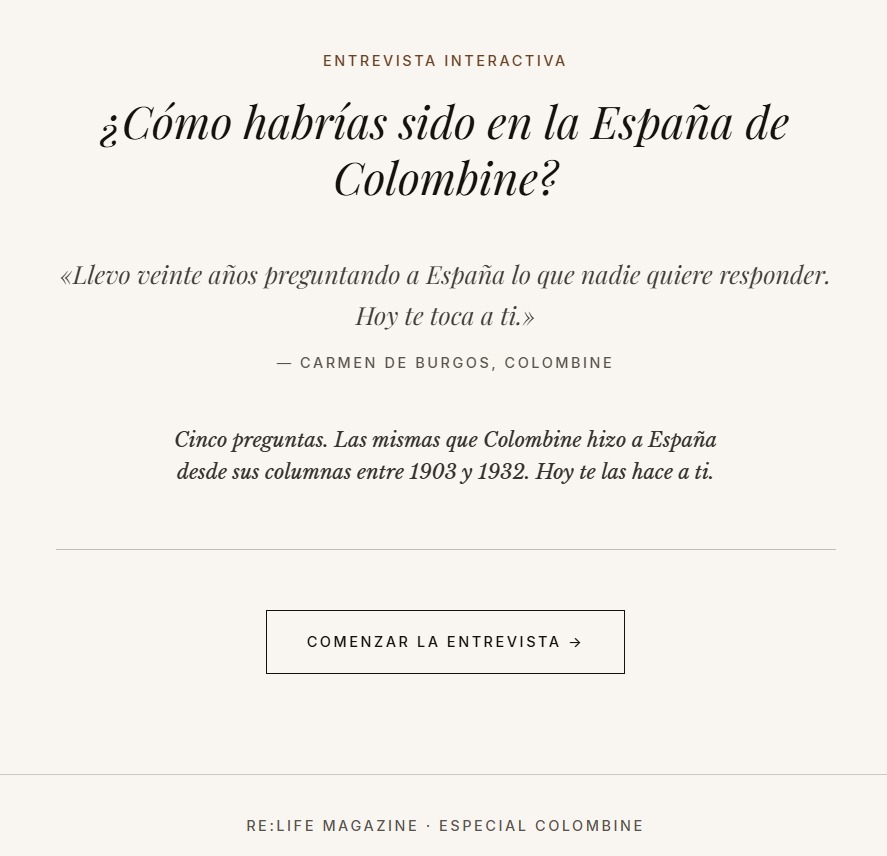 ¿Cómo habrías sido en la España de Colombine?