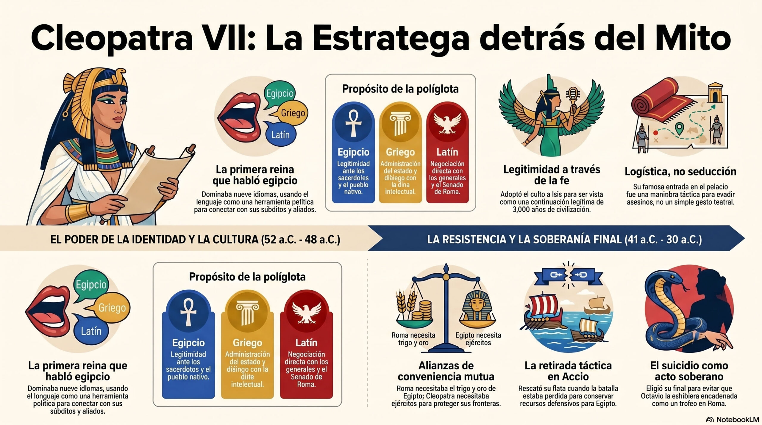 Infografía sobre Cleopatra 