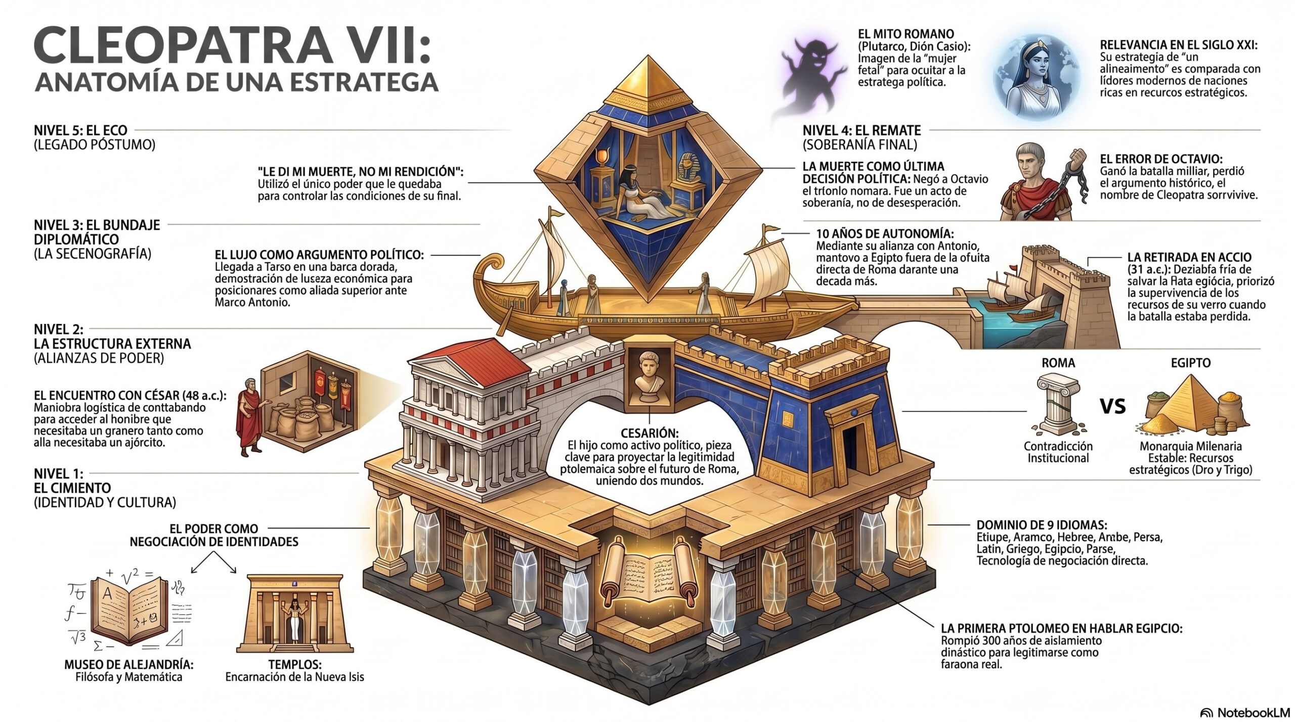 Infografía sobre Cleopatra 