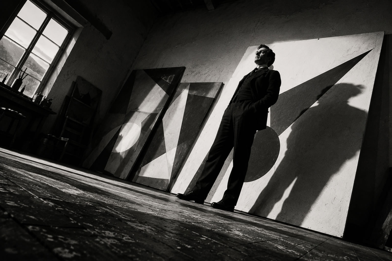 Vasili Kandinski al estilo fotográfico de Aleksander Rodchenko 