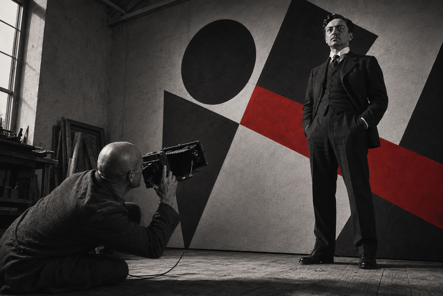 Vasili Kandinski fotografiado por Aleksandr Ródchenko 