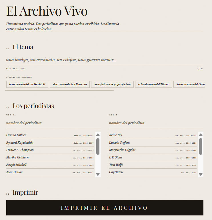 App El archivo vivo